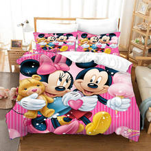 Pink duvet cover set for girls bedroom decor Mickey and Minnie Mouse Bedding Single size duvet cover twin bed queen king Kids 3D 2024 - buy cheap