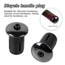 2Pcs Handlebar End Plugs Electroplating Universal Aluminum Alloy Road Mountain Bike Grip Bar End Cap for MTB Mountain Bike Grip 2024 - buy cheap