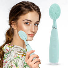 Hand Held Electric Silicone Facial Cleansing Massage USB Rechargeable Facial Cleaning Face Brush Washing Machine Skin Care Tool 2024 - buy cheap