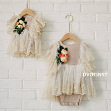 Dvotinst newborn fotografia adereços para meninas do bebê rendas floral roupas vestido bandana fotografia acessórios estúdio foto adereços 2024 - compre barato