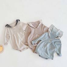 Baby Boy Clothes Newborn Knitted Sailor Rompers Long Sleeve Korean One Piece Jumpsuit Unisex Kids Baby Girl Knitwear Playsuit 2024 - buy cheap