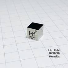 Espejo pulido de doble cara, Cubo de Hafnium de Metal grabado de doble cara, tabla periódica de elementos, 10X10X10mm, caliente (Hf≥ 99.9%) 2024 - compra barato