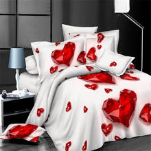 3d diamond bedding set queen twin size duvet cover bed sheet pillow cases bed linen set 2024 - buy cheap