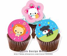 30 Cute Animal Edible Cake Topper Wafer Rice Paper Cake Cupcake Cookie Topper Decoration Birthday Baby Shower Cake Decor Supply 2024 - buy cheap