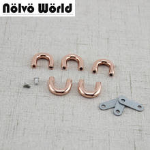 20pcs rose gold inner 1cm, 3/8 Inch Arch bridge Ring,Screws arch bridge on DIY craft leather handbags hardware accessories 2024 - buy cheap