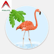 Adesivo de vinil flamingos aliauto, adesivo decorativo de desenho animado para carro volkswagen polo hyundai peugeot mercedes benz, 13cm * 13cm 2024 - compre barato