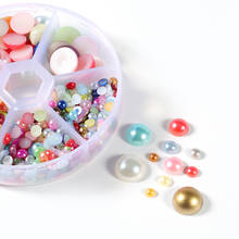 XINYAO 1set 4/5/6/8/10/12mm Plastic Imitation Pearl Semicircle Beads Color Mixing Jewelry Findings Accessories Kit Box Set 2024 - buy cheap