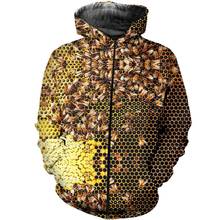 Plstar-moletom masculino com capuz, estampado 3d, de abelha, unissex, estilo hip hop, streetwear 2024 - compre barato