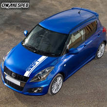 For-suzuki Swift-cubierta de motor para capó de coche, pegatinas de decoración a rayas deportivas de carreras, calcomanía de vinilo para coche de ciudad 2024 - compra barato