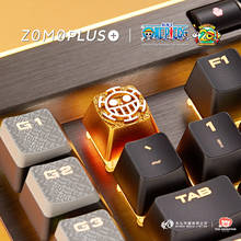 Key cap ONE PIECE mechanical keyboards keycap personality design,ONE PIECE Trafalgar·Law Cherry MX axis aluminum alloy keycaps 2024 - buy cheap