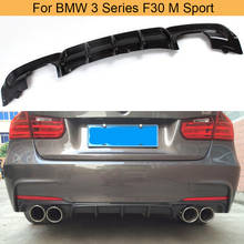 Alerón trasero de fibra de carbono para coche, difusor de parachoques trasero para BMW F30 M Sport 320i 325i 328i 330i 335i 12-17, color negro FRP 2024 - compra barato