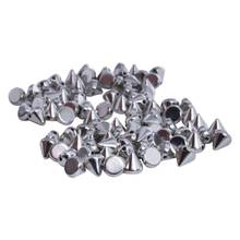 100X ABS plastic Rivets Spikes Silver for Bag Clothing 2024 - buy cheap