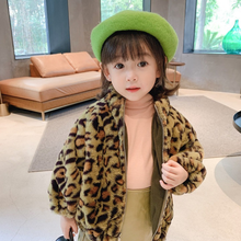 Baby Girl Winter Jacket Leopard Faux Fur Thick Infant Toddle Teens Fleece Lining Coat Baby Clothes Outwear 1-12Y 2024 - buy cheap