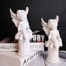 Декоративная статуя «маленький ангел», модельная фигурка из смолы, скульптура в стиле современного искусства, украшение для дома и сада 2024 - купить недорого