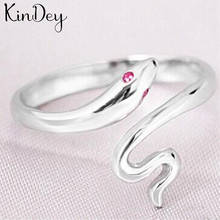 Korean Silver Color Snake Rings For Women Engagement Jewelry Personality Exaggerated Girls Open Antique Finger Rings 2024 - buy cheap