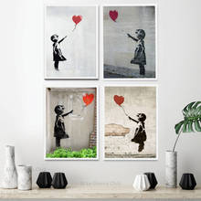 Banksy Girl With Balloon Wall Art Canvas Painting Poster Office Living Room Home Interior Wall Decoration Painting 2024 - buy cheap