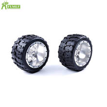 Alloy CNC Wheel Hub Tyre Assembly Set Fit for 1/5 HPI FG Monster Hummer Truck ROFUN ROVAN Big Monster Toys Games Parts 2024 - buy cheap
