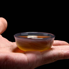 Мини Агат персональная чайная чашка стакан натуральный нефрит фарфор маленький мастер одна чашка чайный набор кунг-фу аксессуары 2024 - купить недорого
