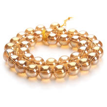 1  Bunch 6/8/10/12mm Gold Color Nature Crystal Beads Round Ball For Jewelry Bracelet Making Accessories 2024 - buy cheap