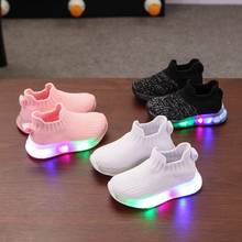 Zapatos informales de Tenis para Niños, botas de princesa iluminadas con LED, brillantes, elegantes, estilo europeo 2024 - compra barato