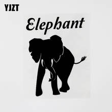 YJZT 11CM×14.5CM Funny Animal Elephant Vinyl Car Window Sticker Decal Black/Silver 8C-0656 2024 - buy cheap