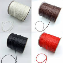 0.5mm 0.8mm 1mm 1.5mm 2mm Waxed Cotton Cord Rope Waxed Thread Cord String Strap Necklace Rope For Jewelry Making 2024 - buy cheap