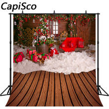 Capisco Photography Backdrop Christmas tree Holiday Home wood floor snow gift Background for Xmas Party Decoration Studio Props 2024 - buy cheap