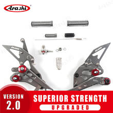 Arashi 1 Set Adjustable Footrests For SUZUKI GSXR1000 2009 - 2016 Foot Pegs Footrest GSXR-1000 2010 2011 2012 2013 2014 2015 CNC 2024 - buy cheap