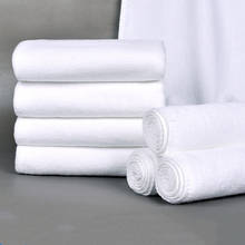 Cotton White Towel Jacquard Soft Bamboo Fiber Towel Strengthen Absorbent White Towel For Home Hotel Beauty Salon 2024 - buy cheap