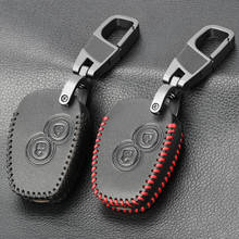 Genuine Leather Car Key Case Cover 2 Buttons For Renault Kangoo DACIA Scenic Megane Sandero Captur Twingo Modus 2024 - buy cheap