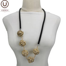 UKEBAY-collares de oro con colgante para mujer, joyería de oro hecha a mano, collar de cuentas, accesorios de boda, regalo, joyería para Festival 2024 - compra barato