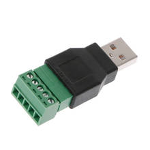 USB 2.0 Type A to 5P Screw Shield Terminal Plug Male/Female High Quality PVC Connector 2024 - buy cheap