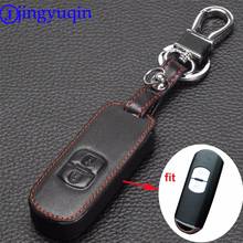 jingyuqin Remote 2 Buttons Leather Car Key Fob Cover Case For Mazda 2 / 3/ 5/ 6 CX-3 CX-4 CX-5 CX-7 CX-9 Atenza Axela MX5 2024 - buy cheap