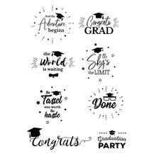 AZSG Graduation Greetings Clear Stamps/Seal For DIY Scrapbooking Card Making Album Decorative Silicone Stamp Craft 2024 - buy cheap