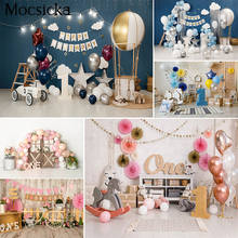 Mocsicka-Fondo de fotografía de primer cumpleaños para bebé, telón de fondo para fiesta de primer cumpleaños, decoración de pastel de Smash, sesión de fotos de estudio de fotografía 2024 - compra barato
