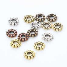 100pcs/lot 6.5mm Gold Metal Charm Loose Spacer Beads Bracelet Findings Beads For Jewelry Making Supplies DIY Accessories 2024 - buy cheap