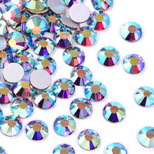 2028 лучший стеклянный кристалл без горячей фиксации Стразы бутик голубой стеклянный Стразы блестящие стразы для украшения ногтей B3799 2024 - купить недорого