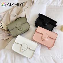 Fashion Women Solid Color PU Leather Shoulder Crossbody Messenger Bag Casual Ladies Small Square Flap Purse Handbags 2024 - buy cheap