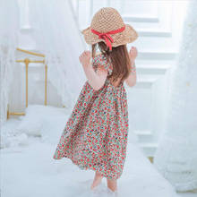 Girls Floral Print Dresses 2021 Summer Costume Cute Kids Baby Child Party Holiday Dress For Girls Toddler Clothes 1 2 3 4 5 6 7y 2024 - buy cheap