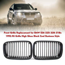 Car Front Sport Grill Kidney Grilles Grill for BMW E36 325i 320i 318is 1992-96 Grille High Gloss Black Cool Bussiness Style 2024 - buy cheap