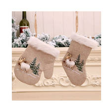 Adornos navideños/bolsa de regalo de Navidad/calcetines de Navidad/guantes de Navidad/bolsa de dulces/colgante de árbol de Navidad 2024 - compra barato