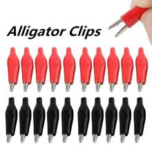 20 Pcs Black Red Soft Plastic Coated Testing Probe Alligator 28mm Clips 300V~5A Multifunctional Power Metal Clips 2024 - buy cheap