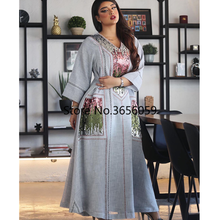 Bangladesh Abayas For Women Bead Sequins Arabic Embroidered Muslim Dress Plus Size Dubai Abaya Turkish Kaftan Islamic Clothing 2024 - buy cheap