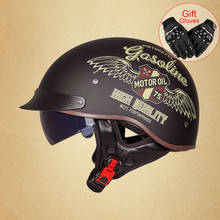 Certificação de ponto retro capacete da motocicleta casco moto scooter do vintage meia face motociclista acidente capacete moto 2024 - compre barato