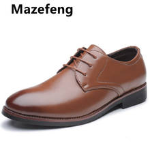 Mazefeng/Мужская брендовая кожаная официальная обувь; модельные туфли на шнуровке; оксфорды; модная обувь в стиле ретро; элегантная Рабочая обувь; Прямая доставка 2024 - купить недорого
