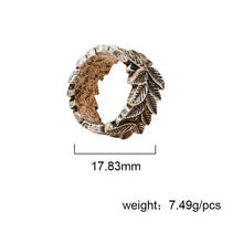 Кольца на палец Женские винтажные в минималистском стиле с листьями, 2021 2024 - купить недорого