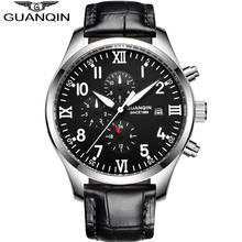 GUANQIN clock Automatic Mechanical Men's Watches Top Brand Luxury Waterproof date Calendar Leather Wristwatch Relogio Masculino 2024 - buy cheap