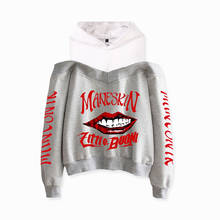 Maneskin hoodies feminino fora do ombro hoodies mulheres manga longa com capuz moletom harajuku streetwear roupas de moda 2024 - compre barato