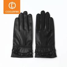 Nuevo diseñador de guantes de mujer de alta calidad de piel de oveja guantes calientes de invierno para guantes de moda femenina ST022 2024 - compra barato