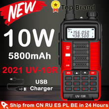 Baofeng-walkie-talkie profesional, Radio bidireccional CB Ham, VHF, UHF, 30km, 2021 canales, UV-10R, UV 10R, nuevo, 128 2024 - compra barato